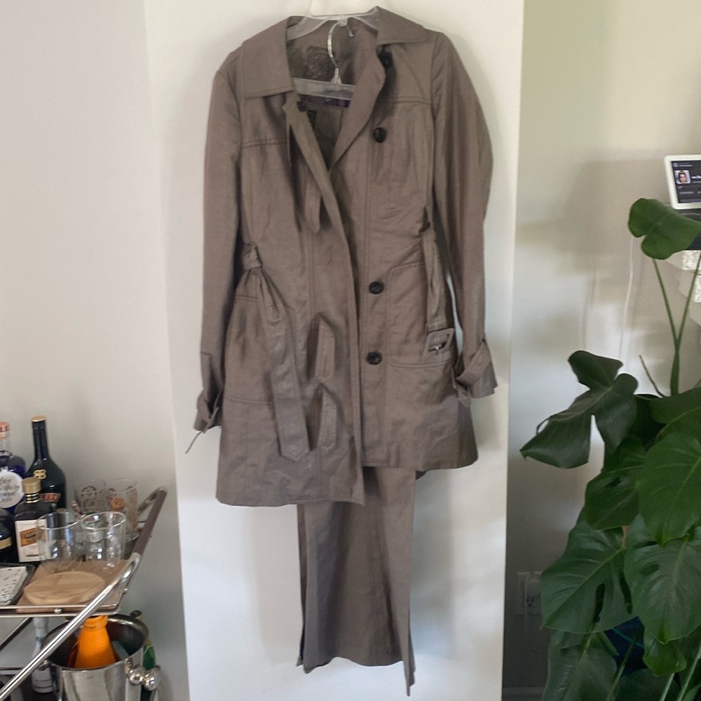 7 FOR ALL MANKIND flare pants suit trench coat jacket blazer rare SMALL 30